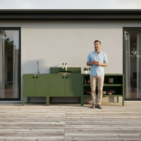 UMAMI ulkokeittiöpaketti, allasmoduuli, moduuli 1 ja moduuli 2, vihreä