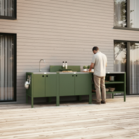 UMAMI ulkokeittiöpaketti, allasmoduuli, moduuli 1 ja moduuli 2, vihreä / ruostumaton teräs