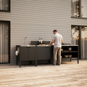 UMAMI ulkokokkipaketti, pesumoduuli, moduuli 1 ja moduuli 2, musta / ruostumaton