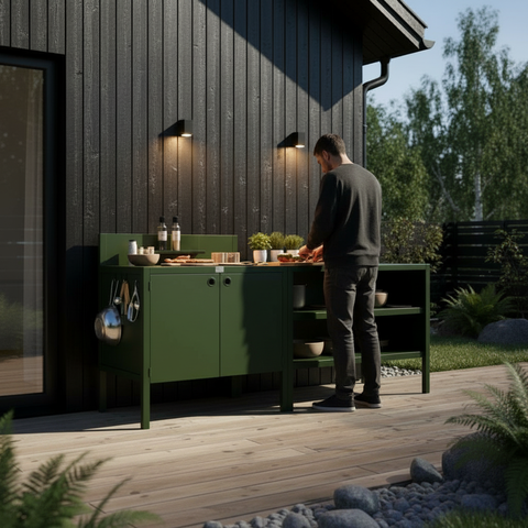 Valmiit paketit ulkokokkikeittiömoduuleilla