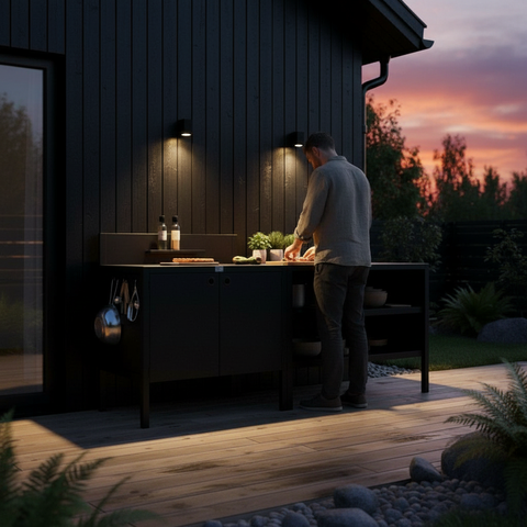 Valmiit paketit ulkokokkikeittiömoduuleilla