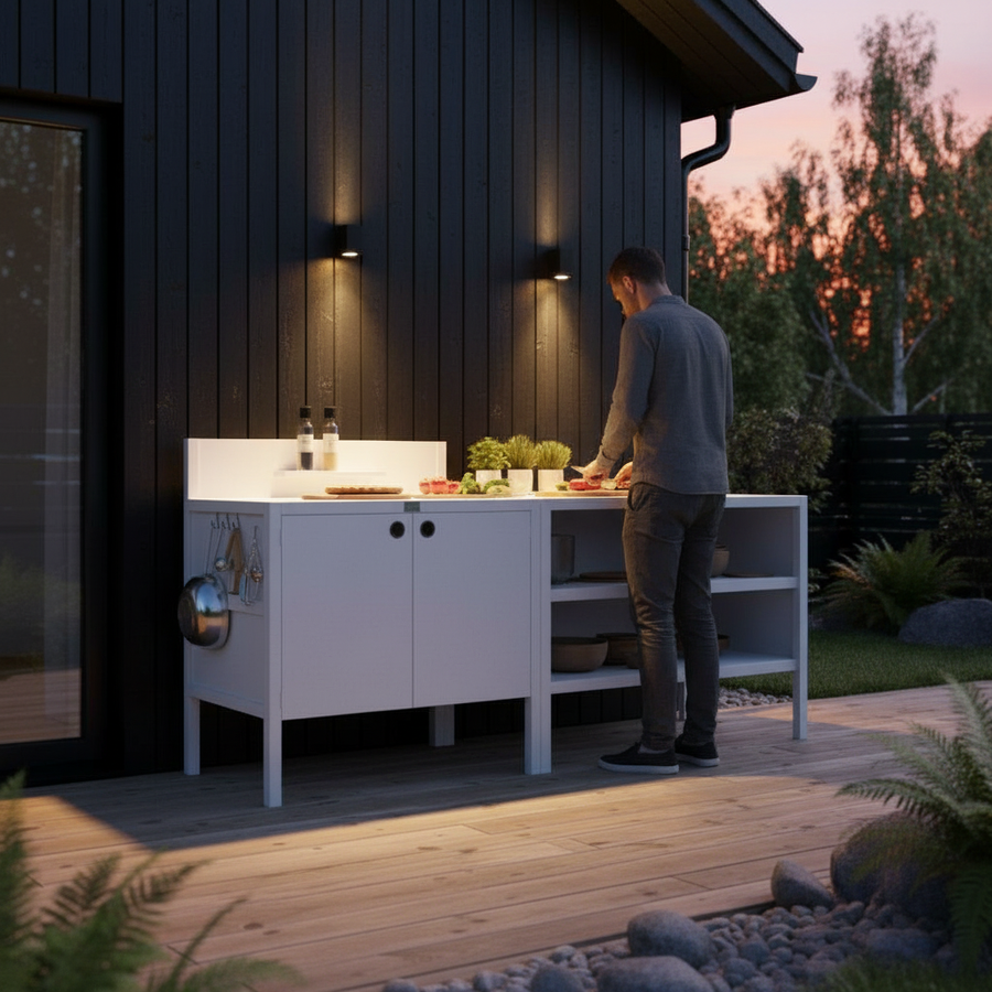 Erikoishinta UMAMI ulkokokkausmoduuli 1 + 2, mukaan lukien suojapeite, valkoinen