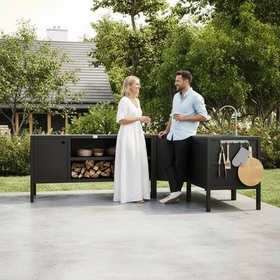 UMAMI ulkokeittiöpaketti, allasmoduuli, kulmamoduuli, moduuli 3, musta