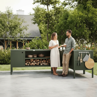 UMAMI ulkokeittiöpaketti, allasmoduuli, kulmamoduuli, moduuli 3, vihreä