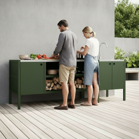 UMAMI ulkokeittiöpaketti, allasmoduuli sekä moduuli 3, vihreä / ruostumaton