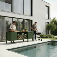 UMAMI ulkokeittiöpaketti, allasmoduuli sekä moduuli 3, vihreä