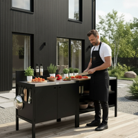 Erikoishinta UMAMI ulkokokkausmoduuli 1 + 2, mukaan lukien suojapeite, musta / ruostumaton teräs