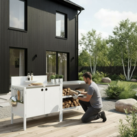 Erikoishinta UMAMI ulkokokkausmoduuli 1 + 2, mukaan lukien suojapeite, valkoinen / ruostumaton