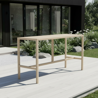 UMAMI baaripöytä 172 cm ja 6 baarituolia, beige