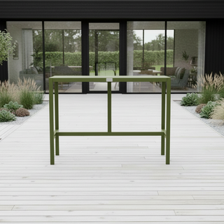 UMAMI baaripöytä 123 cm neljällä baarituolilla, vihreä