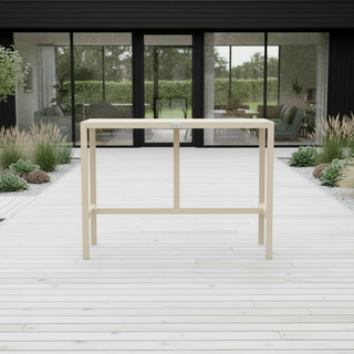 UMAMI baaripöytä 123 cm ja 4 baarituolia, beige