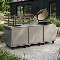 Gastro-ulkokeittiöyhdistelmä, jossa 3 moduulia + Kamado Nordic Flame 25"