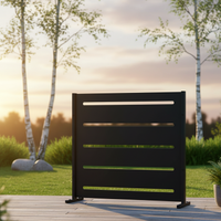 RAMA näkösuoja 1 osa matala, musta, L80 x S30 x K80 cm