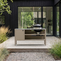 UMAMI moduuli 3, beige / ruostumaton teräs + musta pallogrilli NORDIC FLAME 
