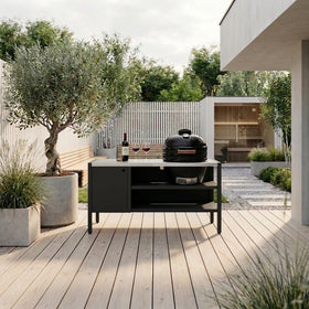 UMAMI Ulkokeittiö Moduuli 3 + musta kamado NORDIC FLAME, musta / ruostumaton