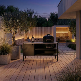 UMAMI Ulkokeittiö Moduuli 3 + musta kamado NORDIC FLAME, musta / ruostumaton