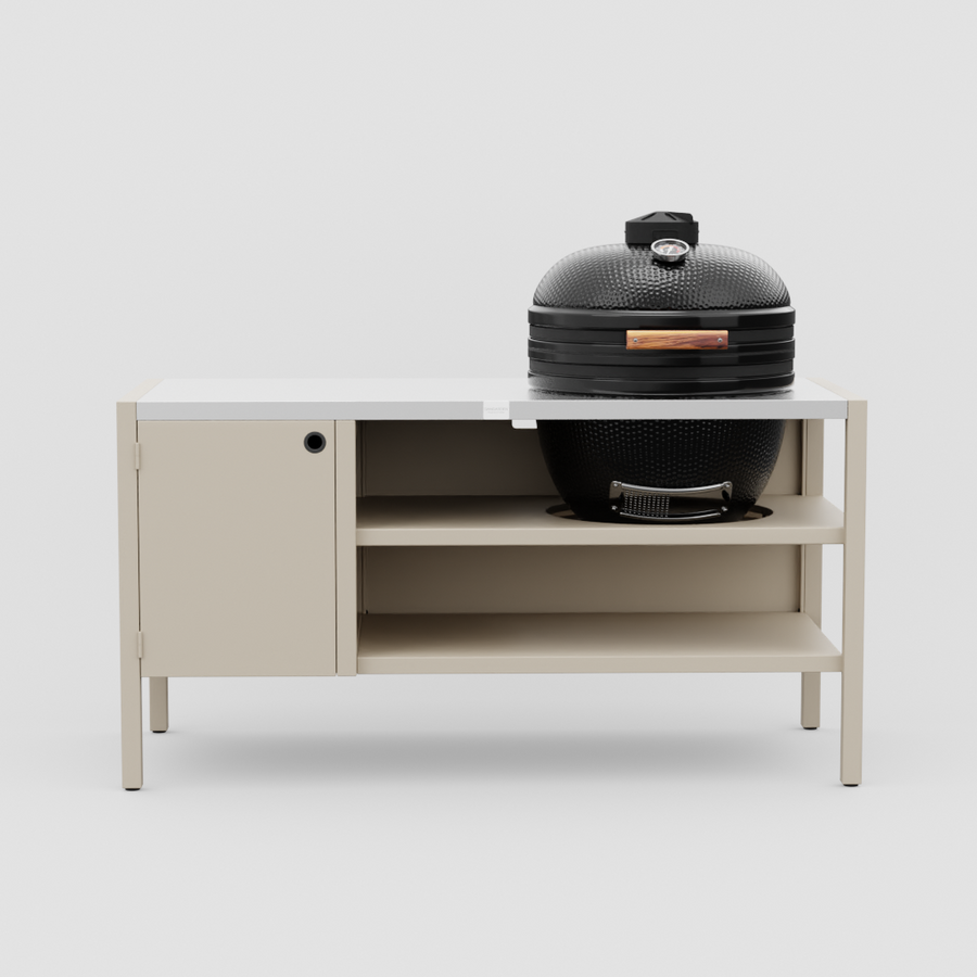 UMAMI Moduuli 3, beige / ruostumaton teräs + musta kamado NORDIC FLAME 