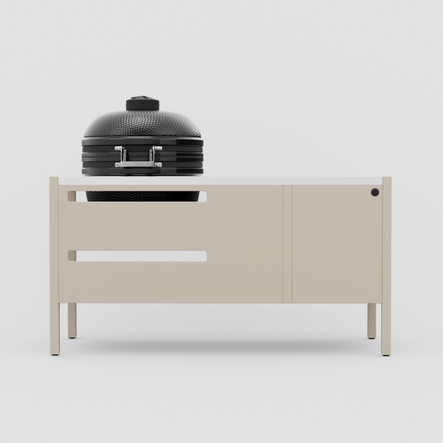 UMAMI Moduuli 3, beige / ruostumaton teräs + musta kamado NORDIC FLAME 