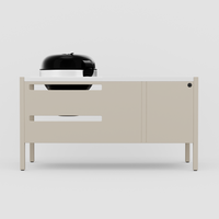 UMAMI moduuli 3, beige / ruostumaton teräs + musta pallogrilli NORDIC FLAME 