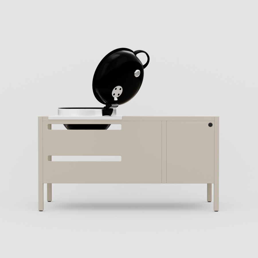 UMAMI moduuli 3, beige + musta pallogrilli NORDIC FLAME 