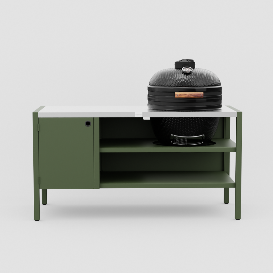 UMAMI Moduuli 3, vihreä / ruostumaton teräs + musta kamado NORDIC FLAME 