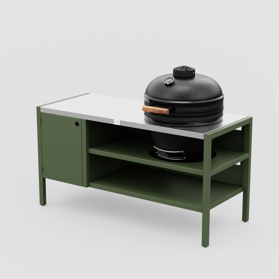 UMAMI Moduuli 3, vihreä / ruostumaton teräs + musta kamado NORDIC FLAME 