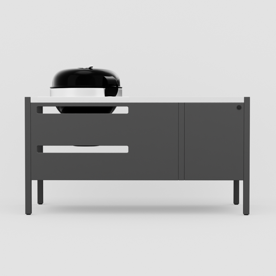 UMAMI moduuli 3, musta / ruostumaton teräs + musta pallogrilli NORDIC FLAME 