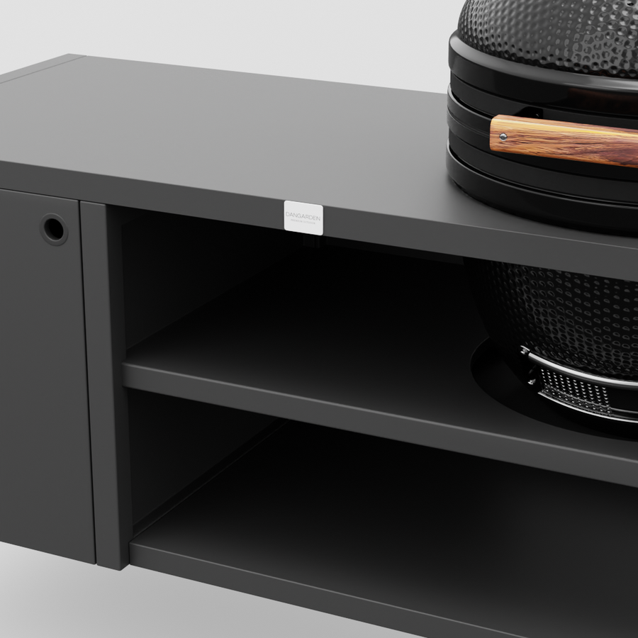 UMAMI ulkokeittiö Moduuli 3 + musta kamado NORDIC FLAME, musta